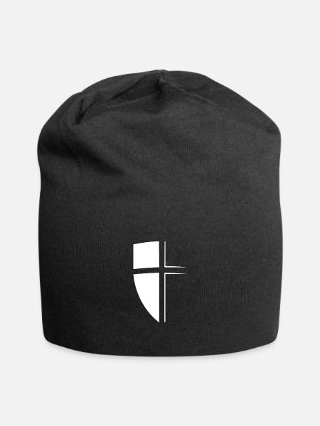 Kreuz Wappen - Jersey-Beanie - Schwarz