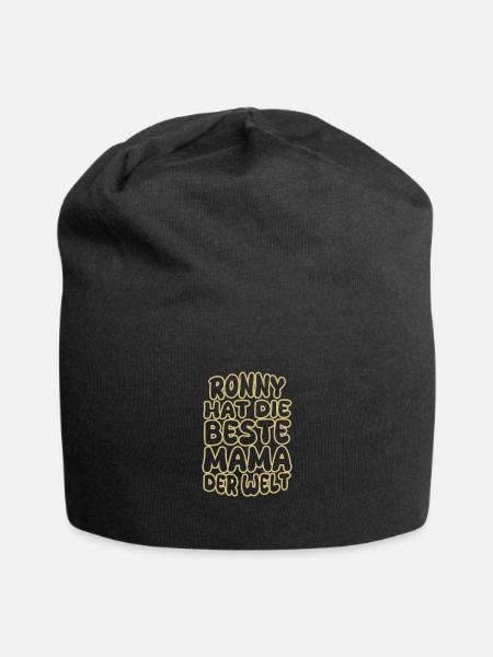 Ronny als Spruch - Jersey-Beanie - Schwarz