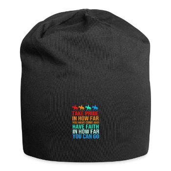 Dressur Dressurpferd Dressurreiter - Jersey-Beanie - Schwarz - Vorne