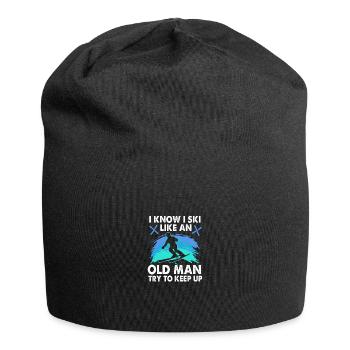 Ski Skiurlaub - Jersey-Beanie - Schwarz - Vorne