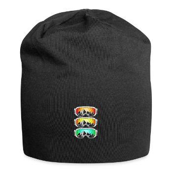 Ski Skiurlaub - Jersey-Beanie - Schwarz - Vorne