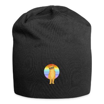 Tabby Cat - Jersey Beanie - black - Front