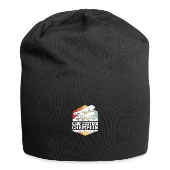 Crop Duster Airplane Pilot Gift - Jersey Beanie - black - Front