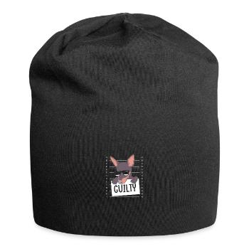 Pinscher nain - Bonnet en jersey - noir - Devant