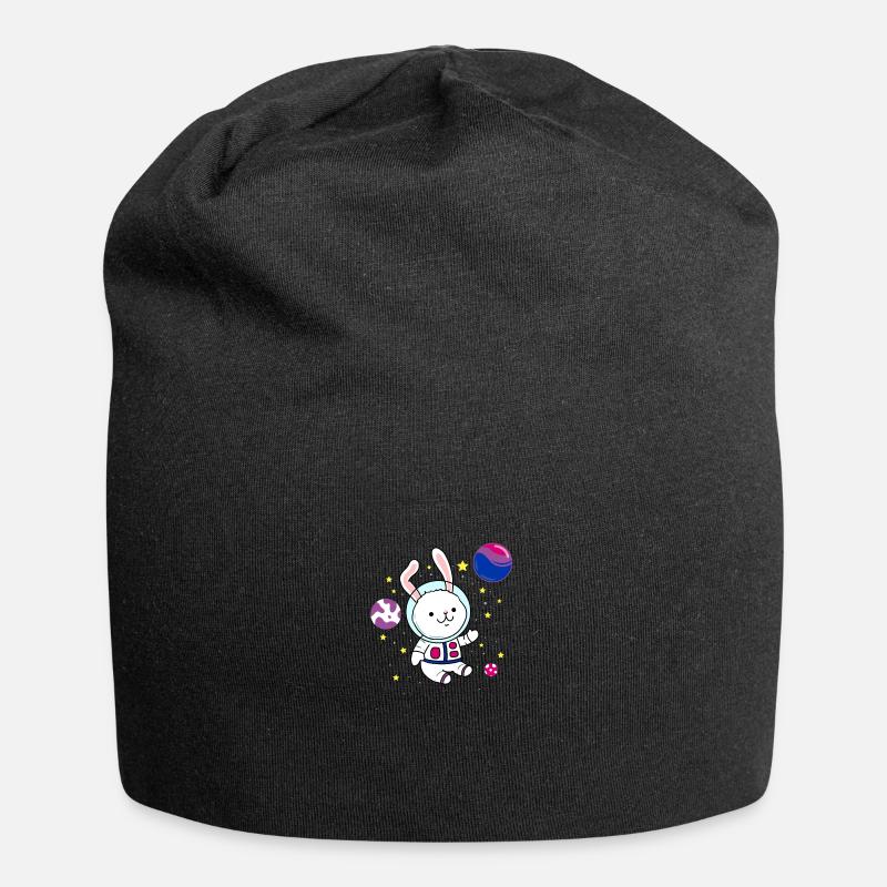 Lapin bisexuel dans l’espace Bisexual Pride - Bonnet en jersey - noir