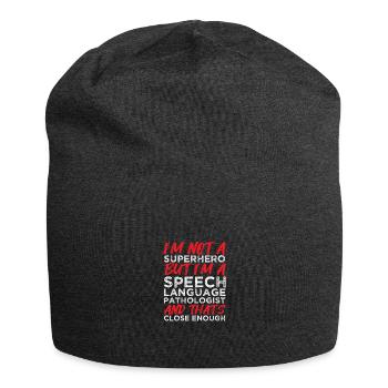 Logopäde Sprachtherapie Sprachtherapeut - Jersey-Beanie - Anthrazit - Vorne
