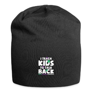 Speech Therapist Speech Therapy Speech Therapist - Jersey Beanie - black - Front