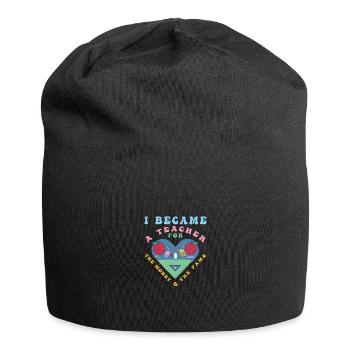 Lustiger Lehrer Spruch Schule - Jersey-Beanie - Schwarz - Vorne