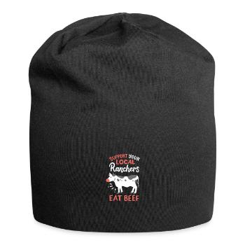 Bauer Rind - Jersey-Beanie - Schwarz - Vorne