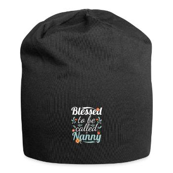 Nanny Babysitterin Tagesmutter - Jersey-Beanie - Schwarz - Vorne