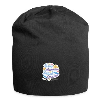 Nanny Babysitterin Tagesmutter - Jersey-Beanie - Schwarz - Vorne