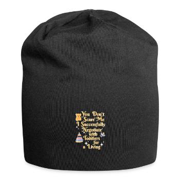 Nanny Babysitterin Tagesmutter - Jersey-Beanie - Schwarz - Vorne