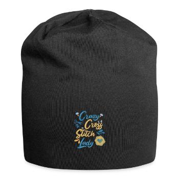 Cross Stitch Cross Stitch Embroidery - Jersey Beanie - black - Front