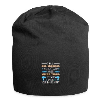 Hundefriseur Hundefrisör - Jersey-Beanie - Schwarz - Vorne