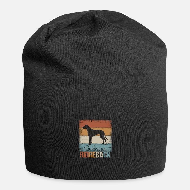 Rhodesian Ridgeback Hund Geschenk - Jersey-Beanie - Schwarz