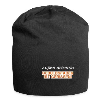 Außer Betrieb - Geduldsfaden gerissen - Jersey-Beanie - Schwarz - Vorne