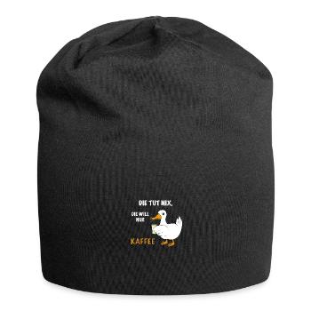 Ente Kaffee Spruch - Jersey-Beanie - Schwarz - Vorne