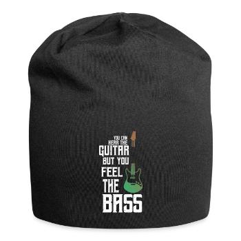 Feel the bass - bass guitar - Jersey Beanie - black - Front