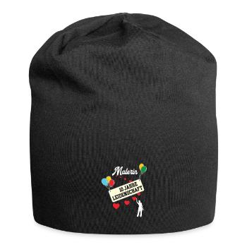 Malerin 10 jähriges Jubiläum Malerbetrieb 10 Jahre - Jersey-Beanie - Schwarz - Vorne