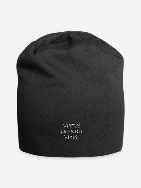 Virtus incendit vires - Jersey Beanie - black