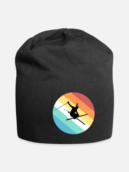 Skifahren - Jersey-Beanie - Schwarz