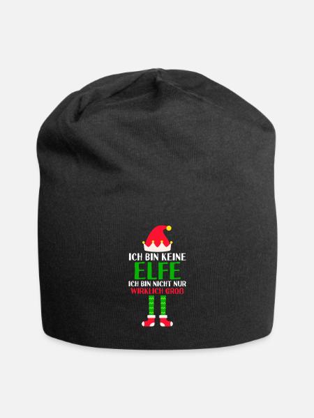 Weihnachten Elfe Elfen Geschenk - Jersey-Beanie - Schwarz