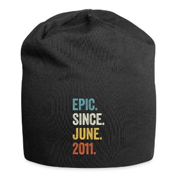 12e anniversaire 12 ans épiques depuis juin 2011 - Bonnet en jersey - noir - Devant