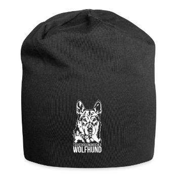 Tschechoslowakischer Wolfhund Portrait Wilsigns - Jersey-Beanie - Schwarz - Vorne