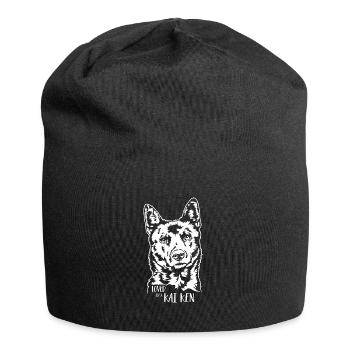 Aimé par un chien Kai Ken disant chien Wilsigns - Bonnet en jersey - noir - Devant