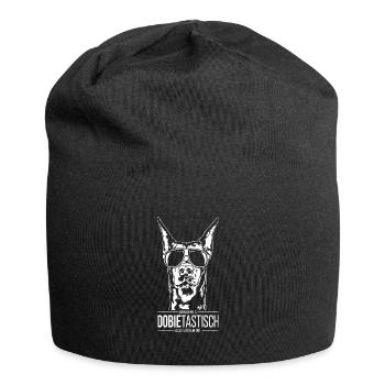 Dobietastic Doberman chien disant chien Wilsigns - Bonnet en jersey - noir - Devant