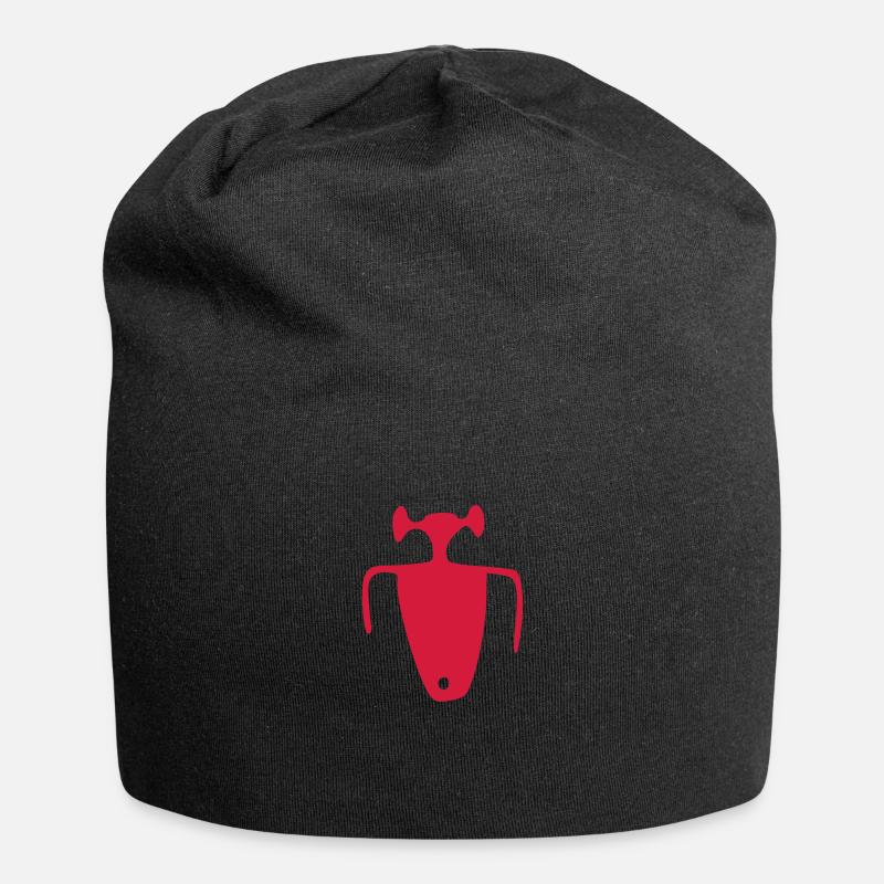 petroglyphe kind oberkörper - Jersey-Beanie - Schwarz