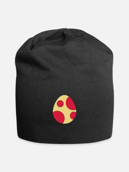 Dinosaurier Ei - Jersey-Beanie - Schwarz