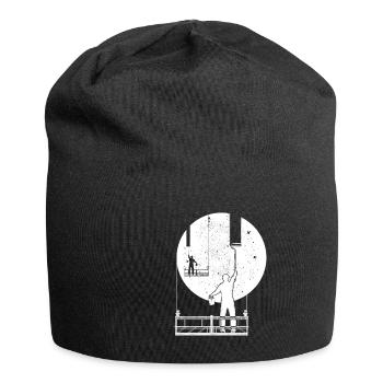 Tattoo Tätowierung Maler Mond Sonne Geschenk - Jersey-Beanie - Schwarz - Vorne