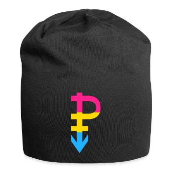 Pansexuell - LGBT CSD Pan - Jersey-Beanie - Schwarz - Vorne