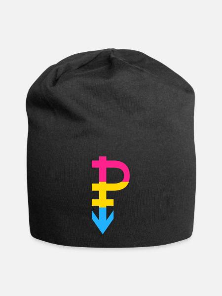 Pansexuell - LGBT CSD Pan - Jersey-Beanie - Schwarz