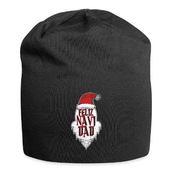 Feliz Navi Dad Weihnachten Humor lustige Wortspiel Geschenk - Jersey-Beanie - Schwarz - Vorne