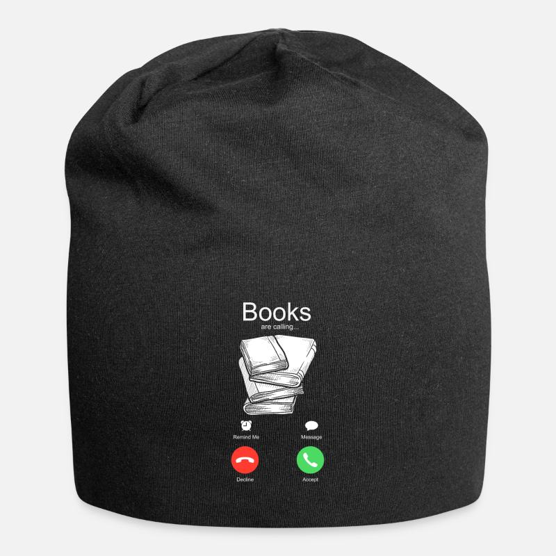 Die Bücher rufen - Jersey-Beanie - Schwarz