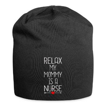 Krankenschwester - Jersey-Beanie - Schwarz - Vorne