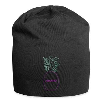 Ananas Neon Retro 80s Geschenk - Jersey-Beanie - Schwarz - Vorne