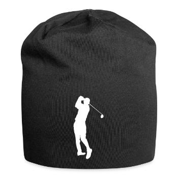 Golfspieler - Jersey-Beanie - Schwarz - Vorne