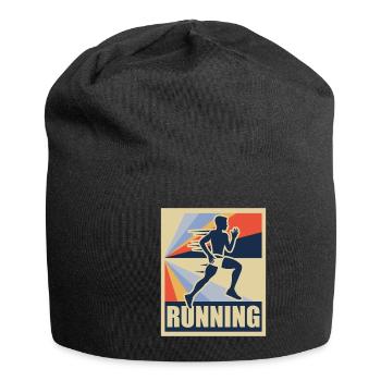 Running Retro Running Runner Sport Cadeau - Bonnet en jersey - noir - Devant