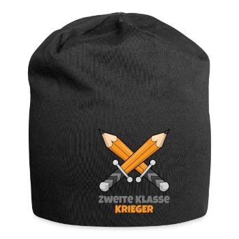 Zweite Klasse Grundschule Geschenk Schwert - Jersey-Beanie - Schwarz - Vorne