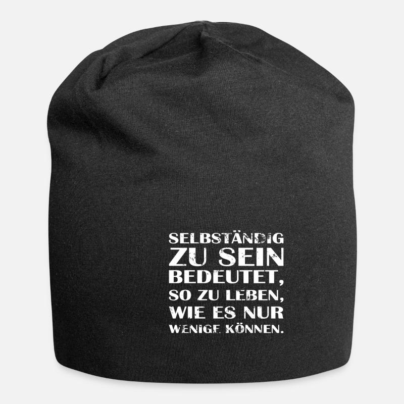 travail indépendant - Bonnet en jersey - noir