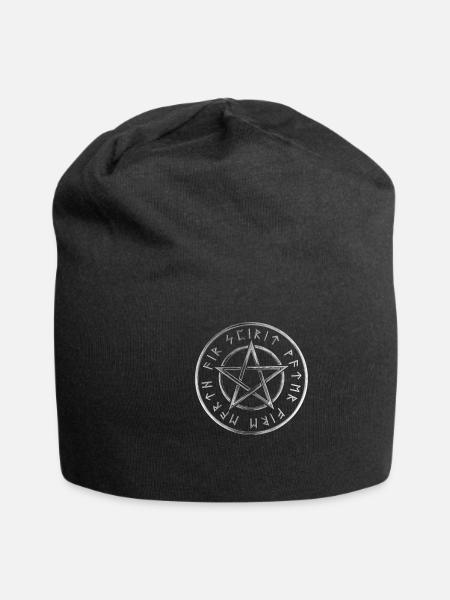 pentagram - Jersey Beanie - black