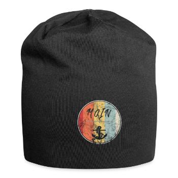 moin anker VINTAGE GRUNGE 2 - Jersey-Beanie - Schwarz - Vorne