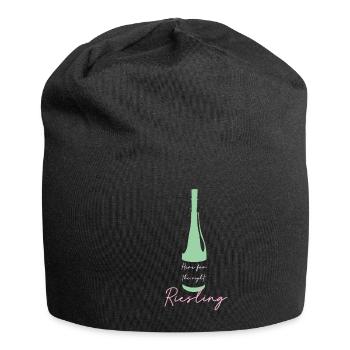 Ici pour le bon Riesling - Bonnet en jersey - noir - Devant
