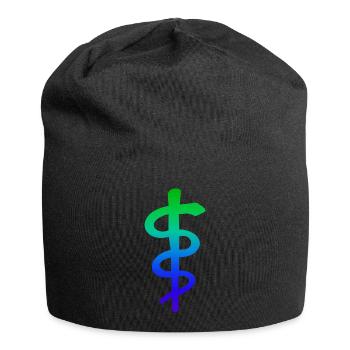 Medicine | Aesculapius | Rod of Asclepius - Jersey Beanie - black - Front
