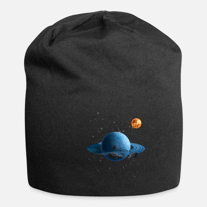 Système solaire - Bonnet en jersey - noir