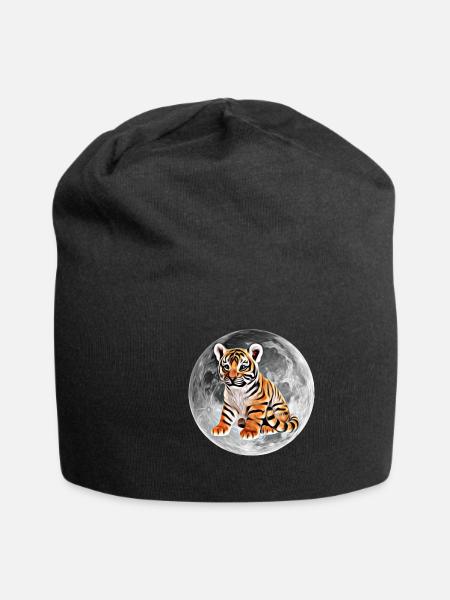 tigre - Bonnet en jersey - noir
