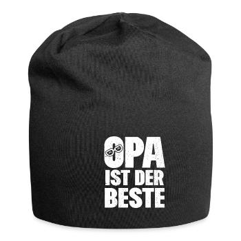 Opa ist der beste - Jersey-Beanie - Schwarz - Vorne